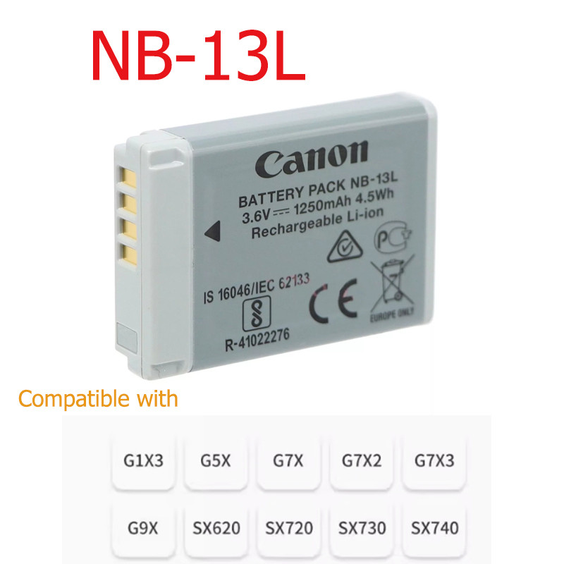 Hama Batteria + Custodia Rigida Per Canon NB-13L – PowerShot SX730 SX720 SX620 – 1010mAh - 2