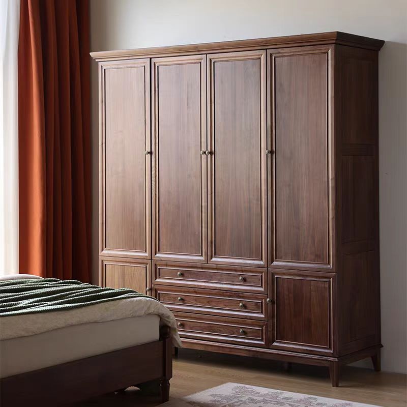 Contact seller/Black Walnut Solid Wood Wardrobe American Cherrywood Log ...