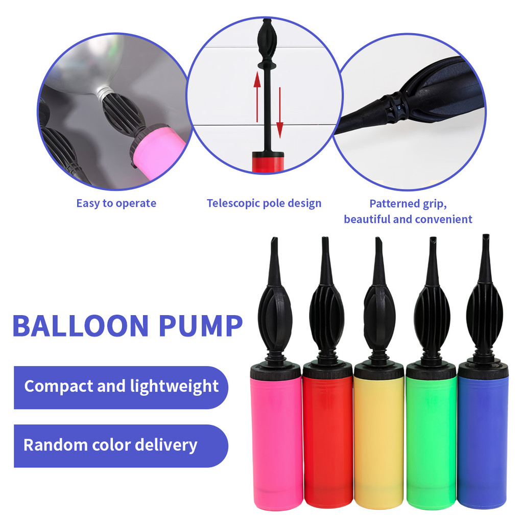 Inflasi belon mudah alih warna rawak Manual plastik Inflators belon ...