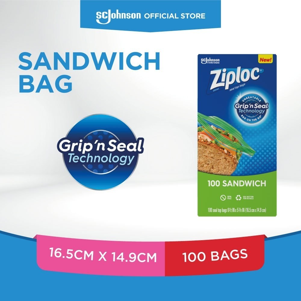 Ziploc BPA Free Food/Sandwich Storage Bags (100 #39 s) Shopee Malaysia