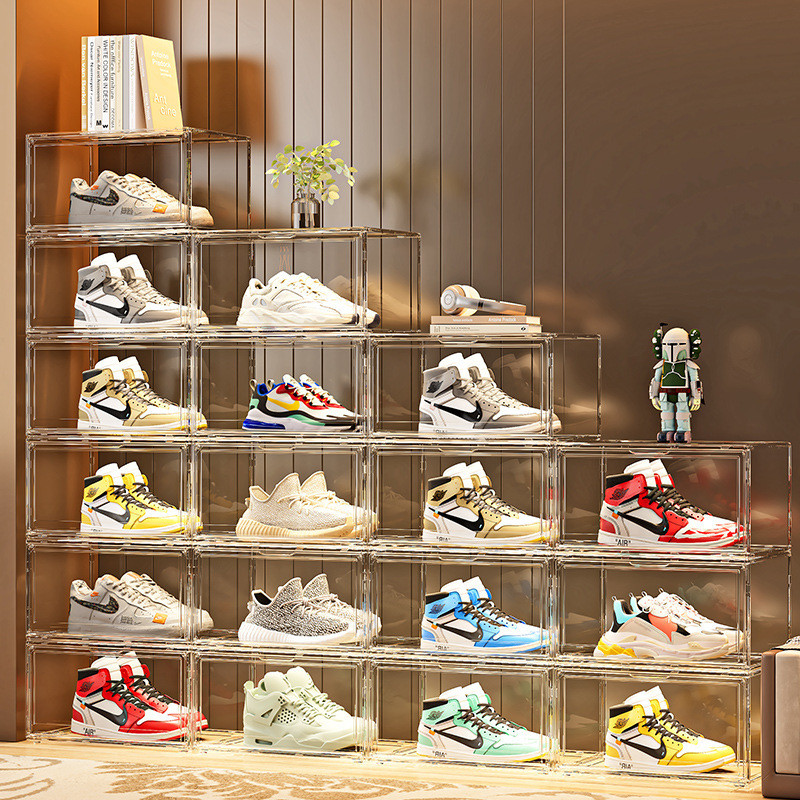 M/Assembly AJ Shoe Box Storage Box Transparent Shoes Deposit Box ...