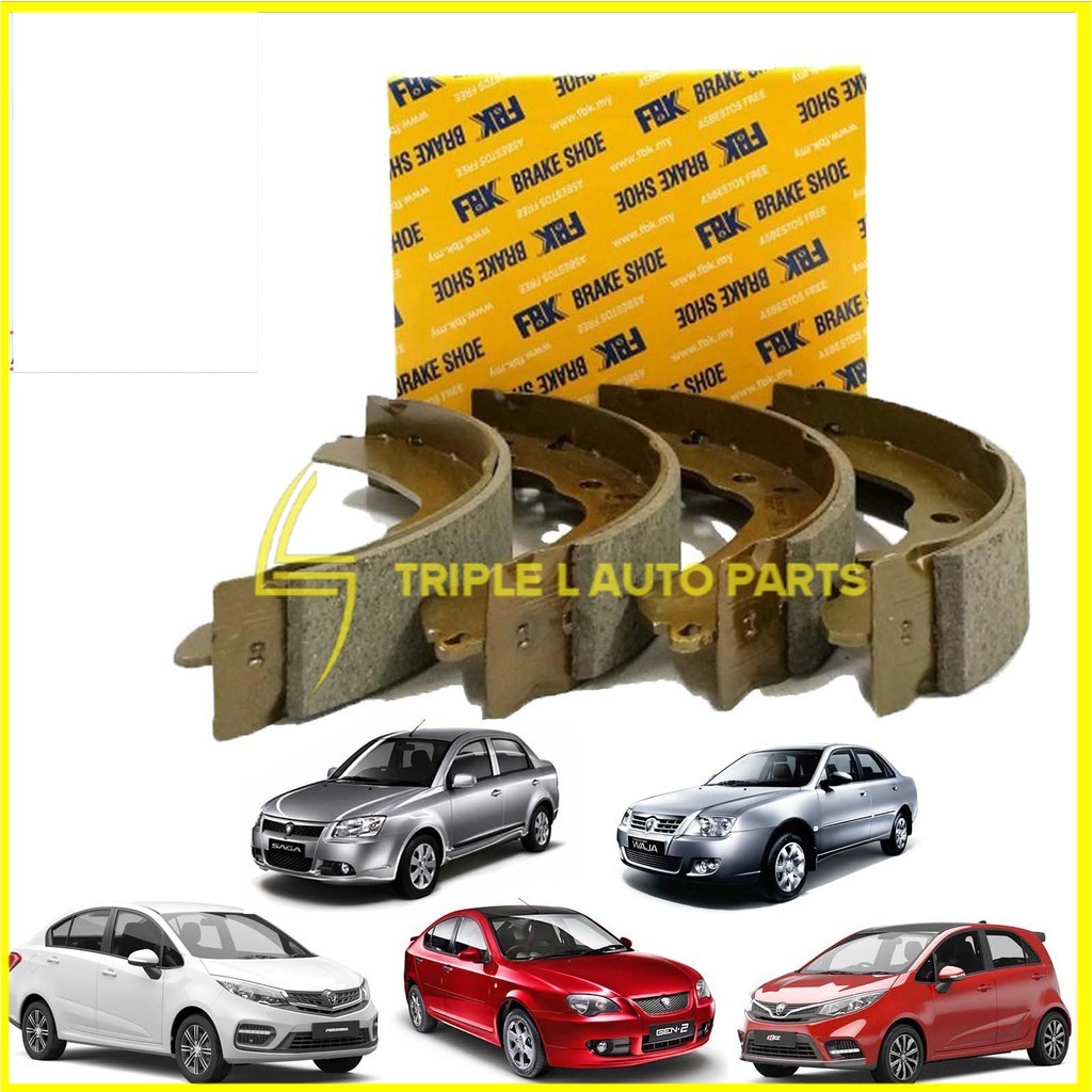 FBK REAR BRAKE SHOE SAGA ISWARA BLM FLX WIRA EXORA IRIZ PERSONA ERTIGA ...