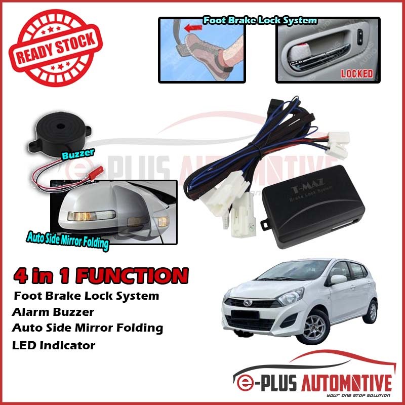 [4 in 1] Car Foot Brake Lock System + Auto Mirror Fold Module + Double ...