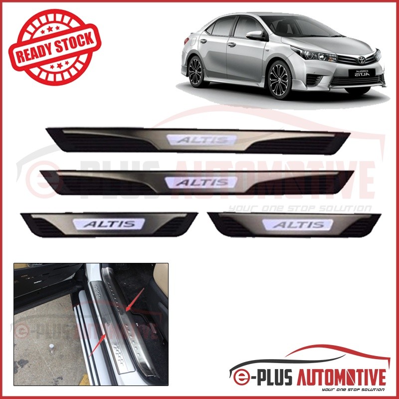 Chrome Stainless Steel Blue Led Door Side Sill Step Plate Compatible ...