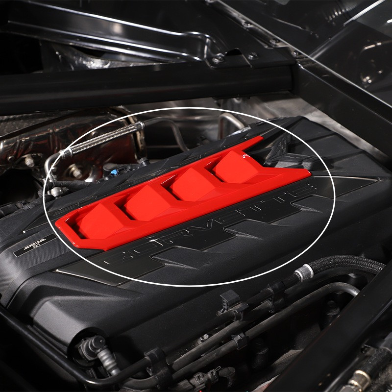 Front Engine Hood Cover Trim Sticker For Chevrolet corvette c8 carbon