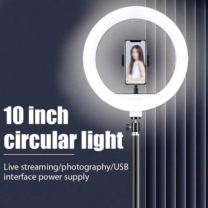 MY 10 Inch Selfie Ring Light Photography Fill Light Led Ring Lamp ...