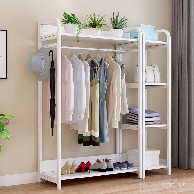 J-H/Clothes Rack Floor-standing Bedroom Metal Clothes Hanger Standing ...
