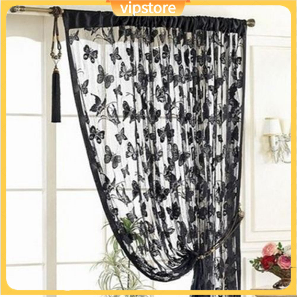 (VIP) Door Window Butterfly Pattern String Curtain Home Room Modern ...