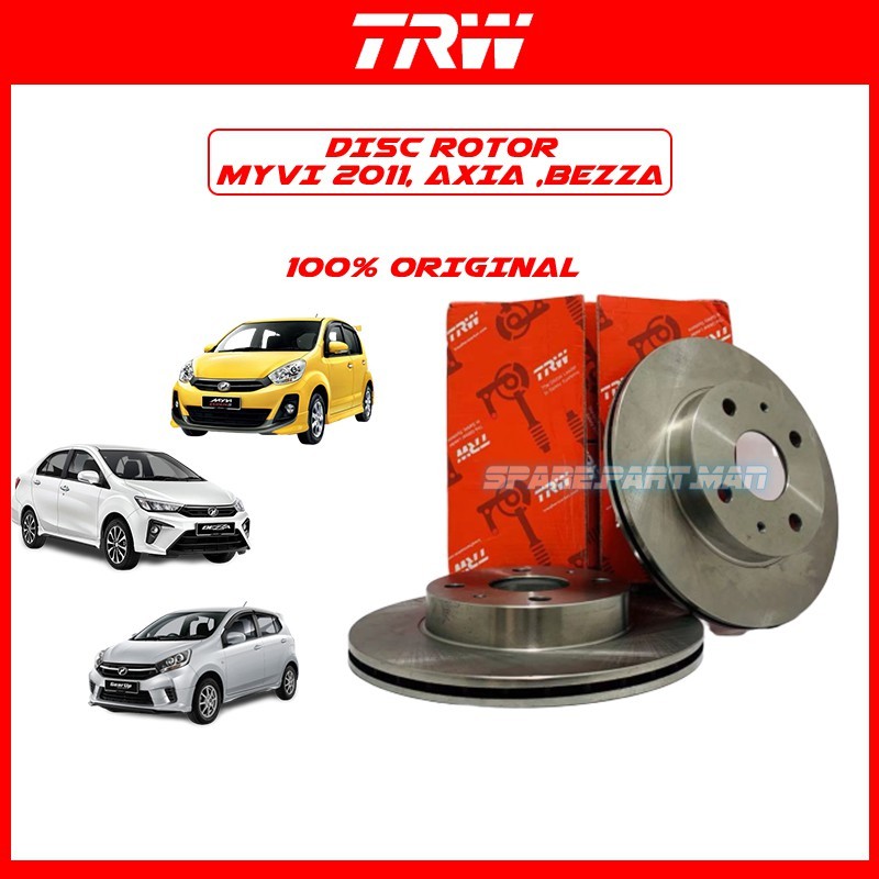 🚨TRW🚨Disc Rotor Front SETS perodua MYVI (2011~2017) lagi best/ AXIA ...