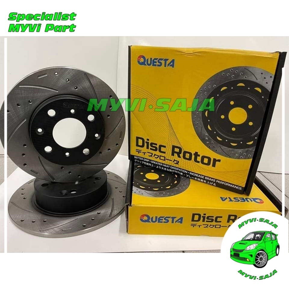 RACING PERFORMANCE SPORT DISC ROTOR FRONT SET FOR PERODUA MYVI LAGI ...