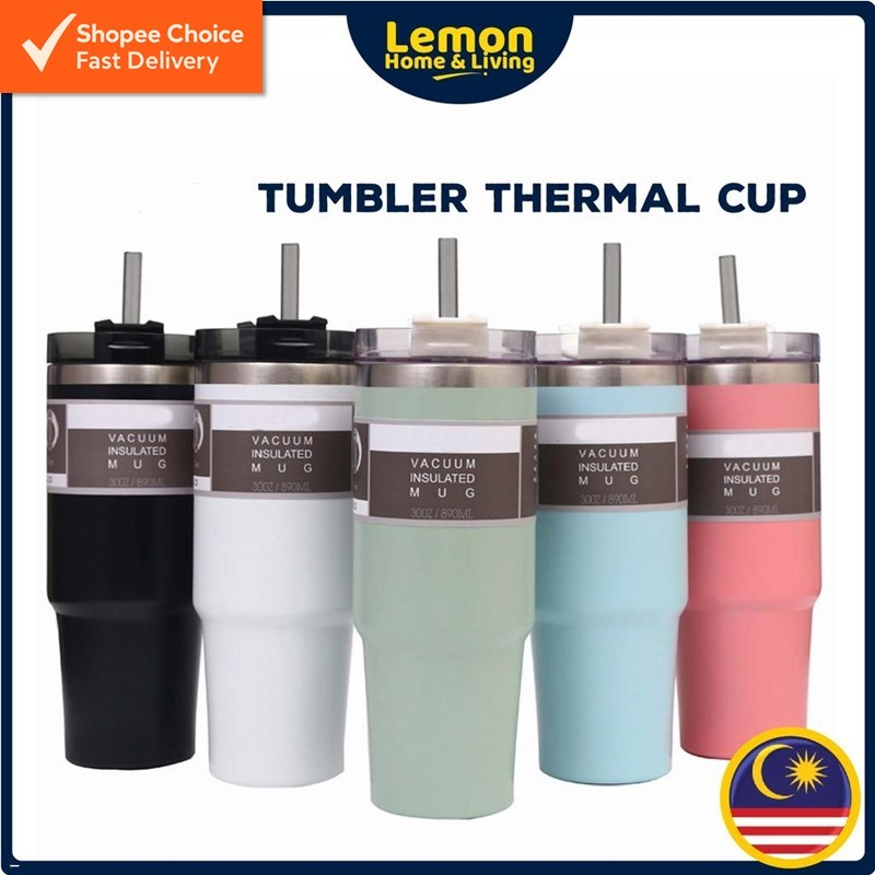 Stainless Steel Thermal Tumbler Cup with Straw – Sus 304 Insulated ...