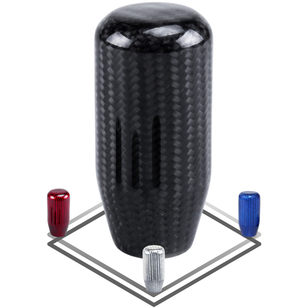 Qiilu Auto Shift Knobs, Car Modified Carbon Fiber Head Transmission Manual Knob Lever Head Wave Stick Shift Knob - View #8
