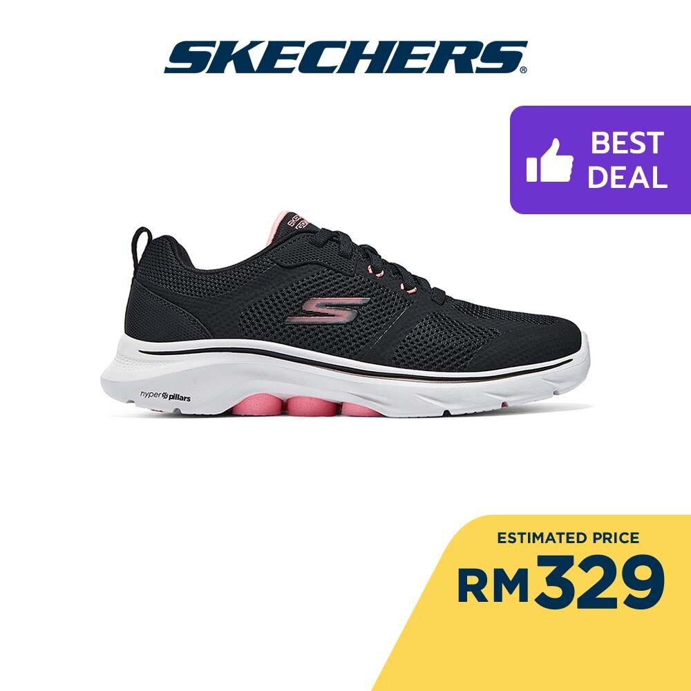 Skechers Women GOwalk 7 Verdi Walking Shoes 125232 BKHP Air Cooled Goga Mat Kasut Sneaker Casual Perempuan Shopee Malaysia