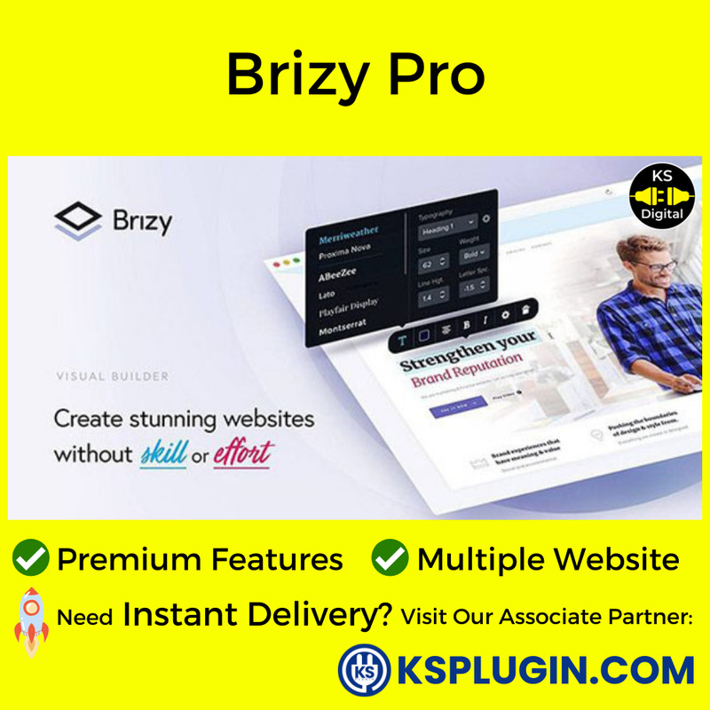 [Latest] Brizy Pro (Free Updates + Premium Version) | Shopee Malaysia