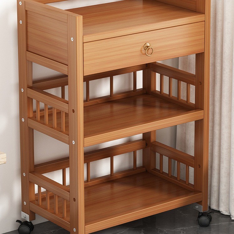 JY-8/Multi-layer Storage Rack Floor-standing Mobile Trolley Simple Tea ...