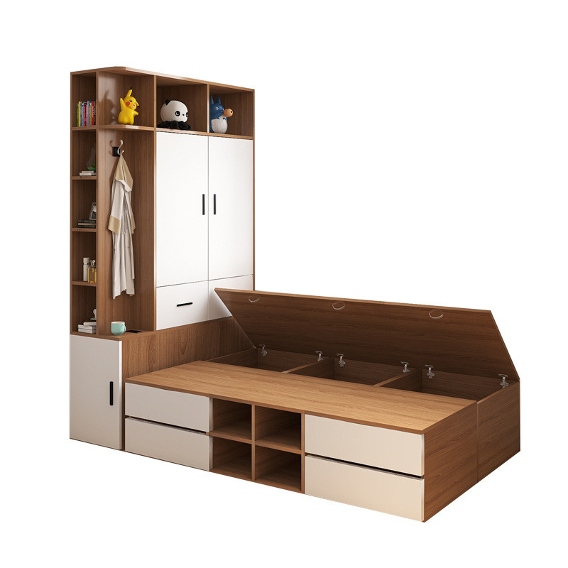 J-H/Combination Box Bed Solid Wood Tatami Cube Storage High Storage Bed ...