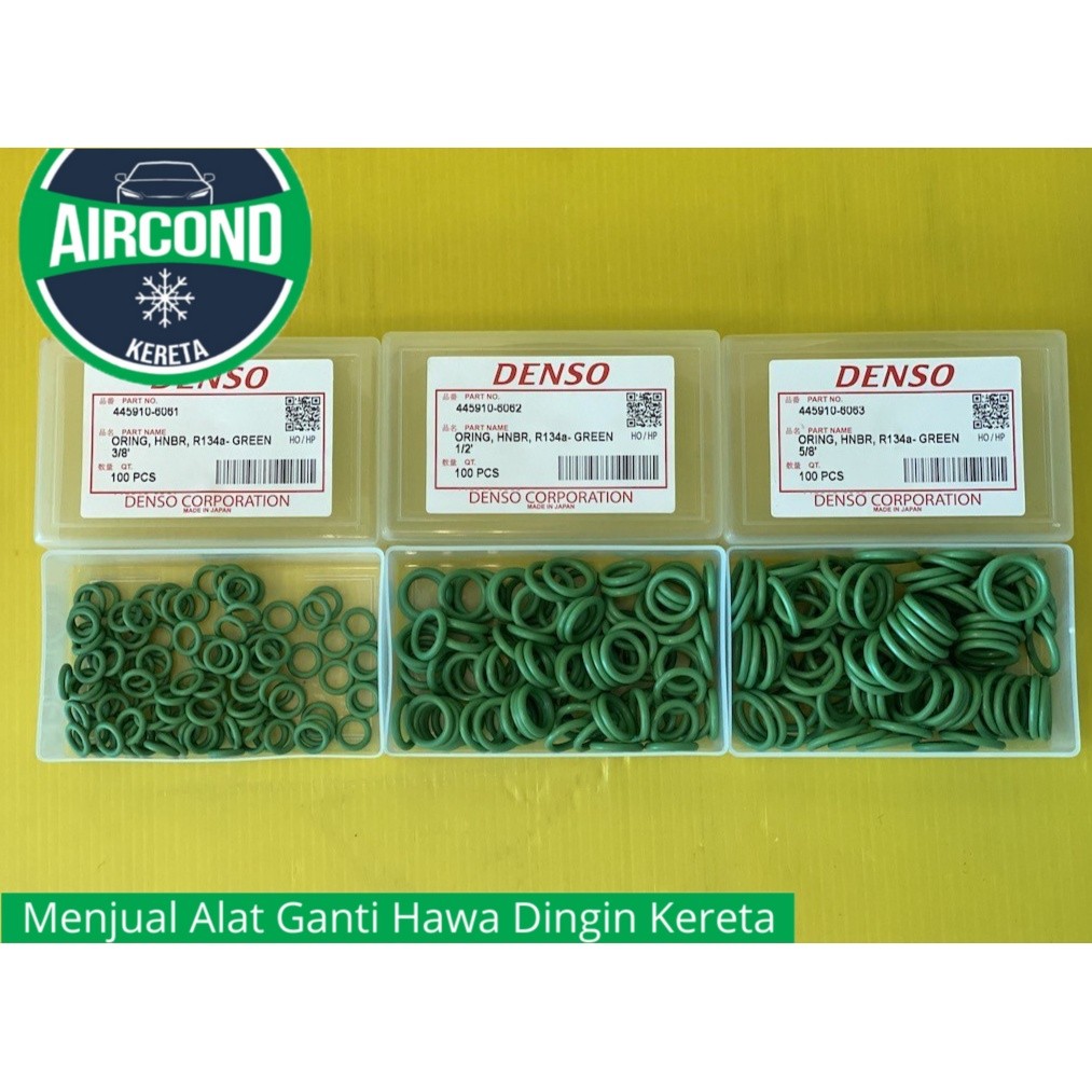 DENSO Rubber O-Ring, HNBR, R134a (3-box/set), Random Colour. HOSE ...