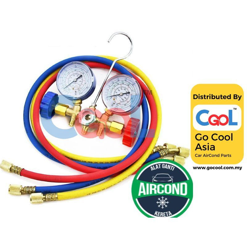 MANIFOLD SET / METER GAS R410 R22 R134 R404 ODM NEW (GREEN BOX) 2ITEM ...