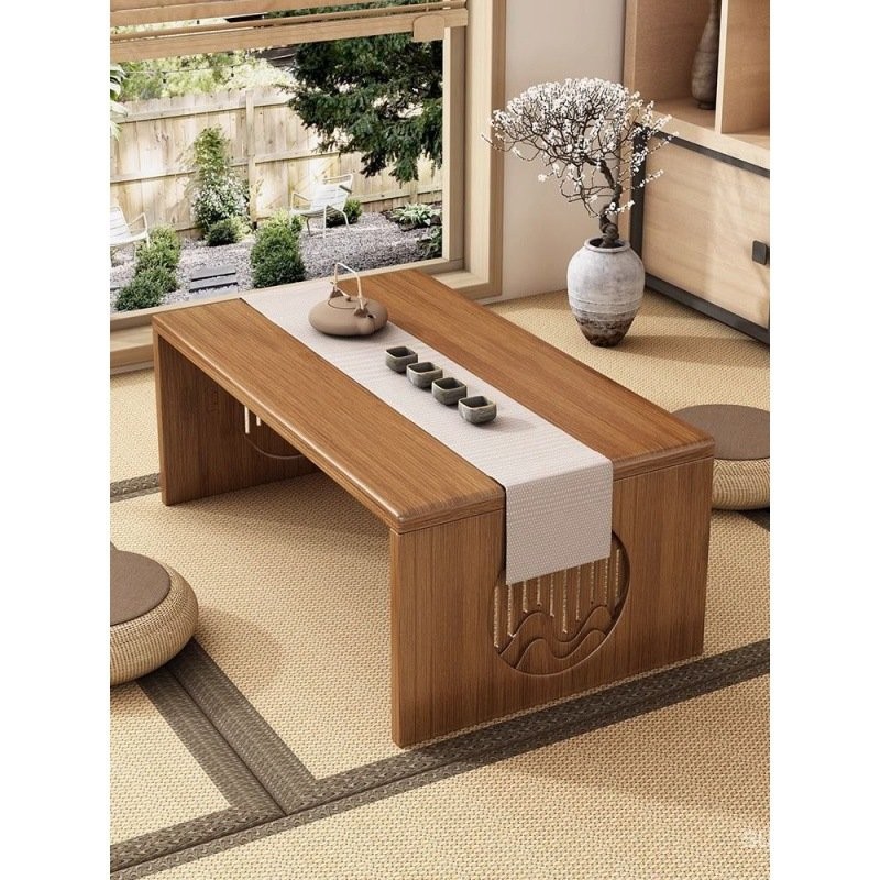 ST-ΨChinese Style Bay Window Folding Table Computer Office Tea Drinking ...