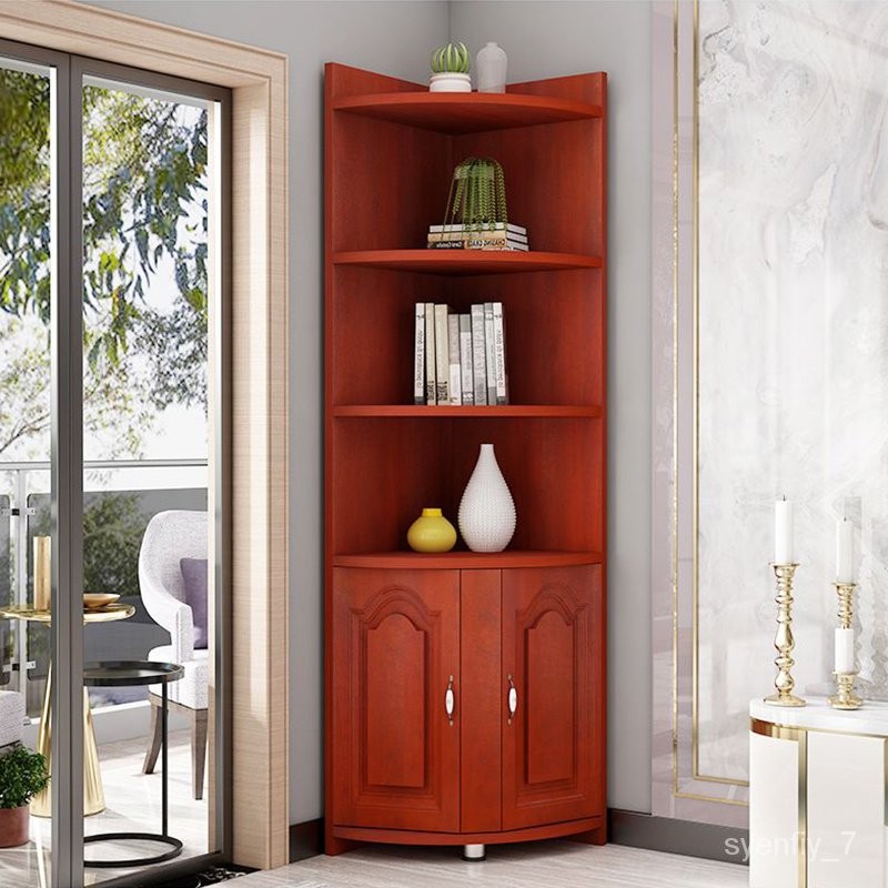 Contact seller/yf Teak Corner Cabinet Corner Triangle Storage Rack ...
