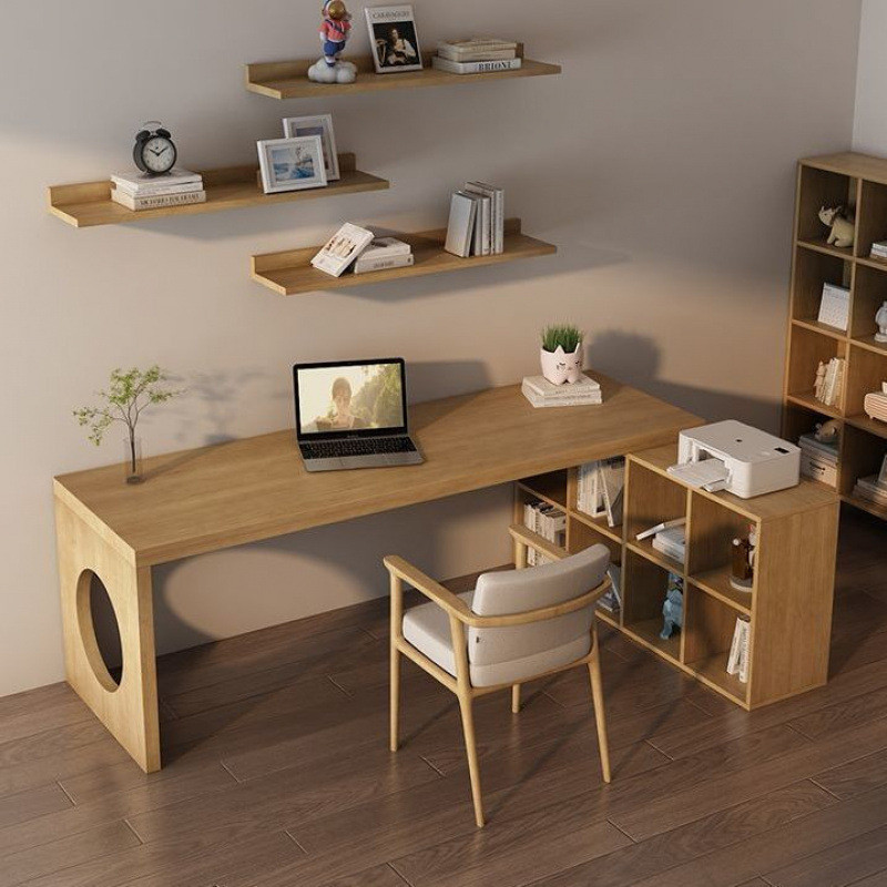 Contact seller/Solid Wood Desk Bookshelf Integrated Corner Computer ...