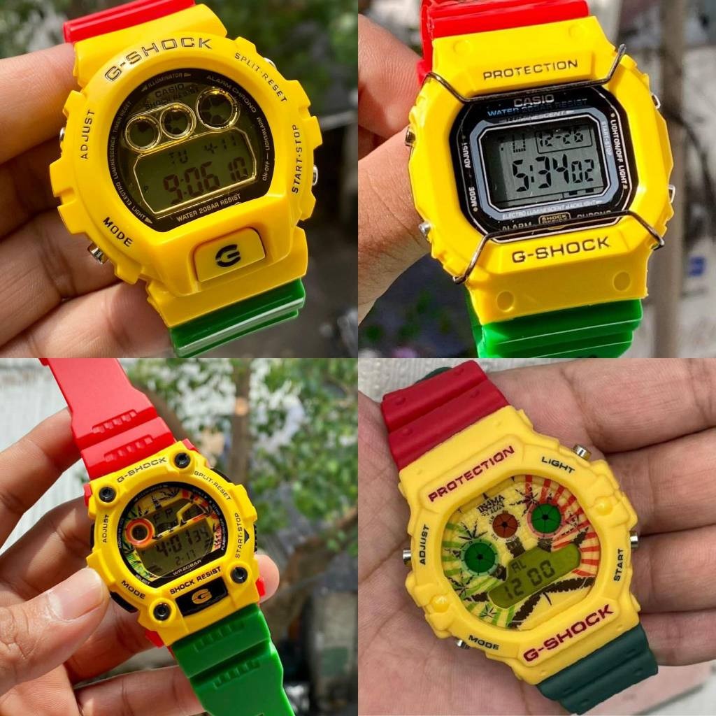 G Shock Rasta Collection 6900 5600 Mat Moto Tapak Kucing | Shopee Malaysia