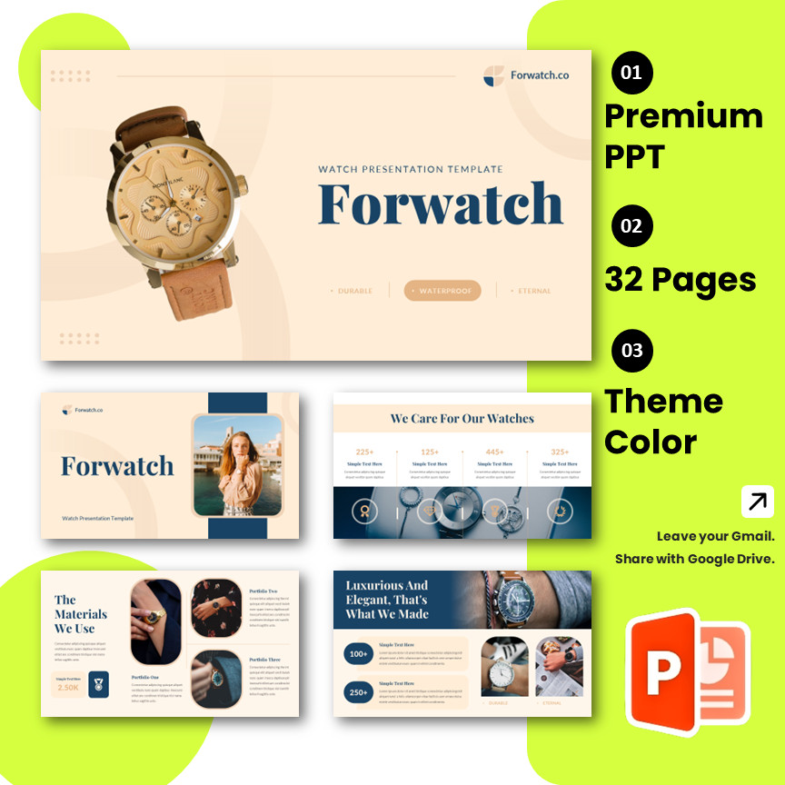 🔥 Premium Powerpoint - 32 Pages 🔥 Forwatch Premium Watch Brands Product ...