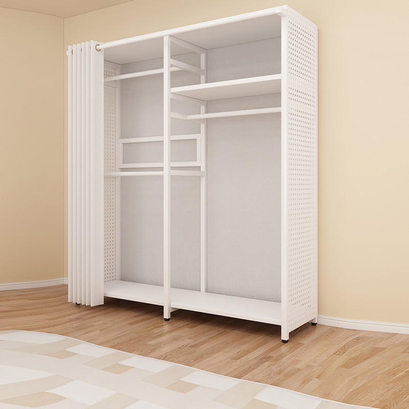 J-H/Perforated Board Coat Rack Walk-in Wardrobe Floor-standing Bedroom ...