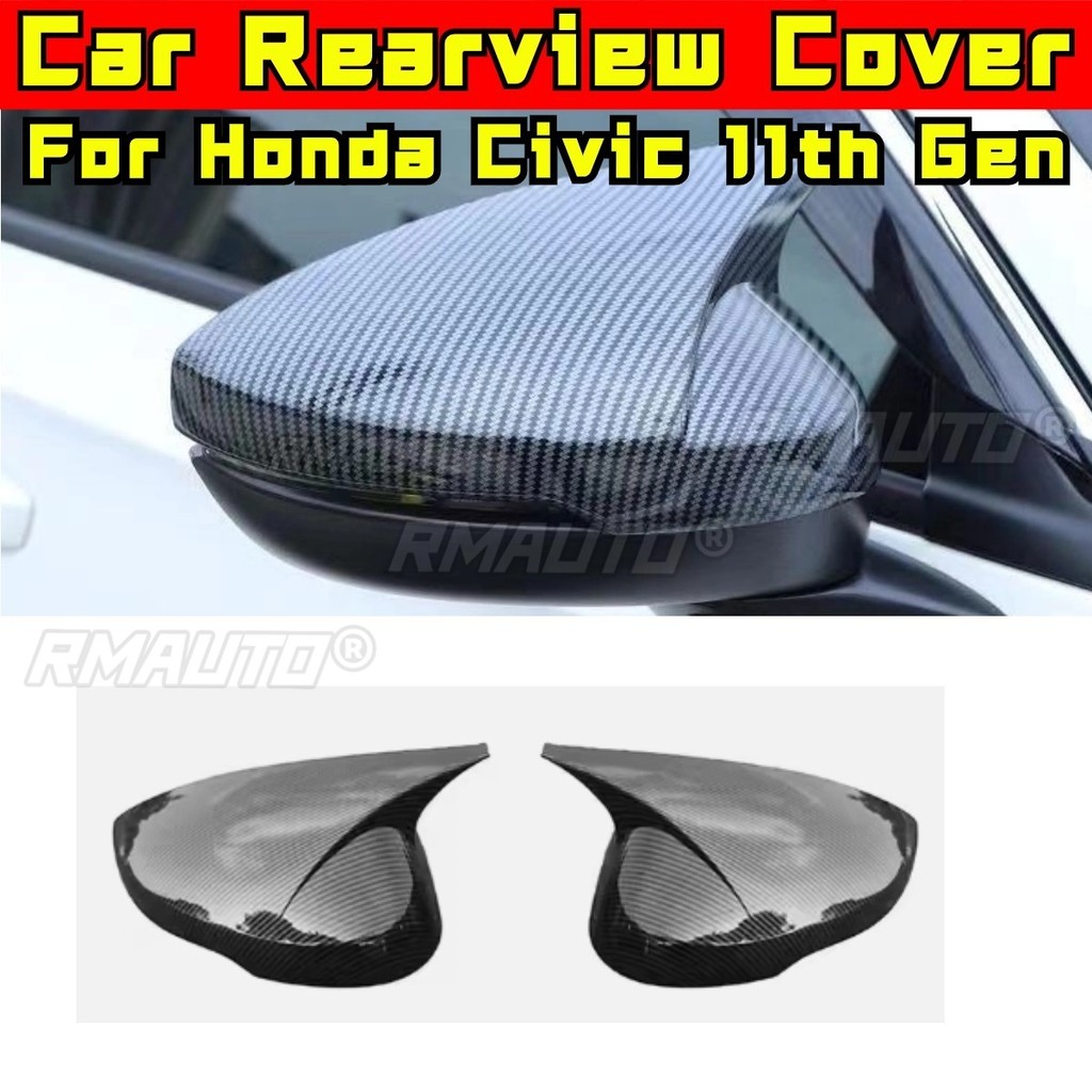 Thenice Glossy Black Side Mirror Covers For 2022-2025 Honda Civic (11th Gen) – Easy Stick-On Protectors