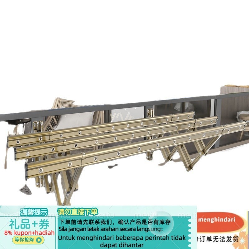 HY& Balcony Clothes Drying Foldable Outdoor Pulling and Pushing Rack ...