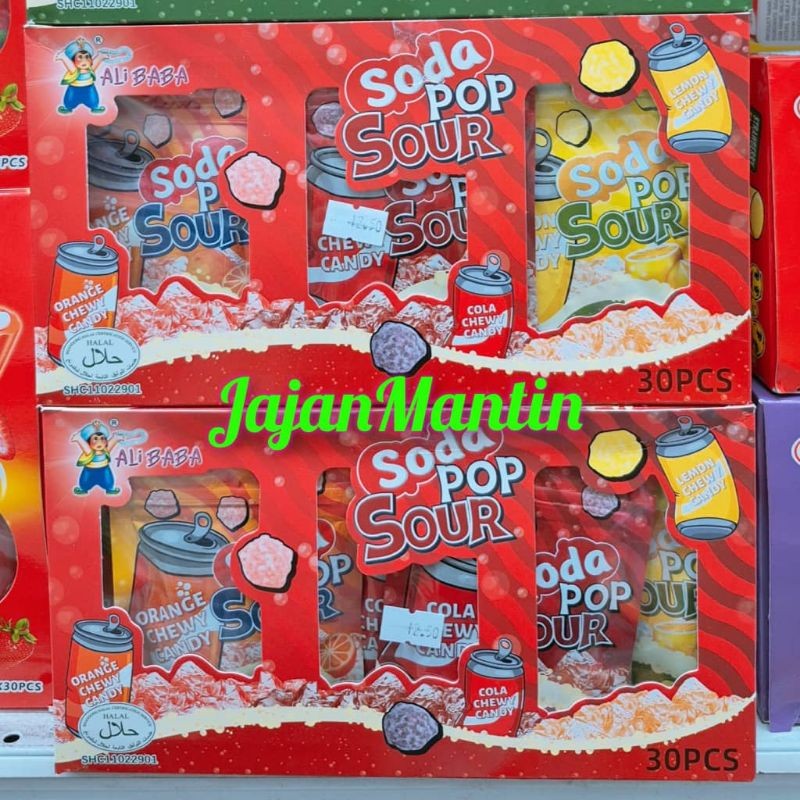 (3pcs/30pcs) Alibaba Soda Pop Sour Orange Cola Lemon Halal Ready stock ...