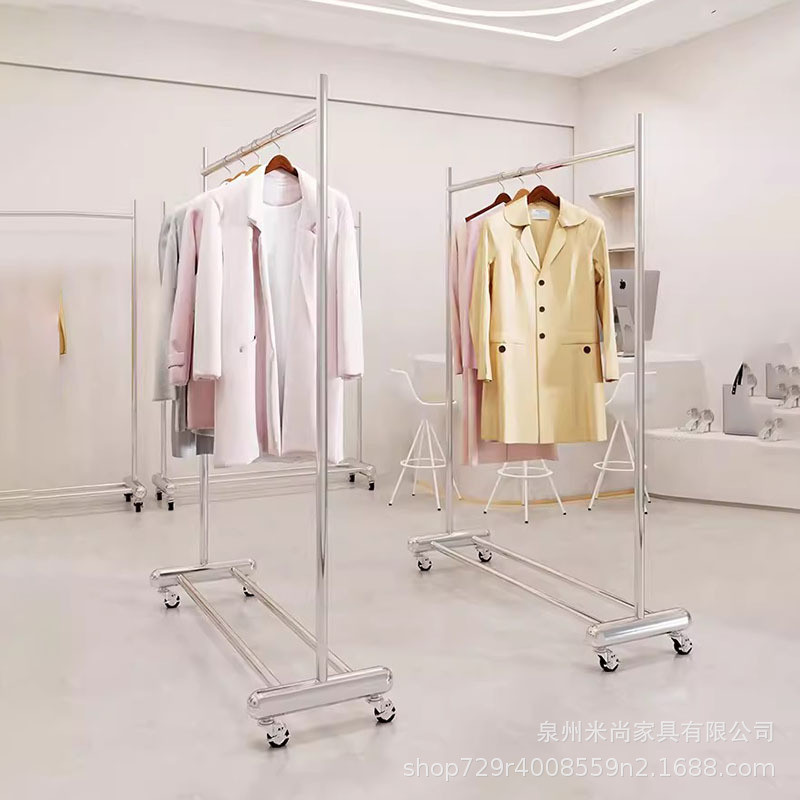 M/Stainless Steel Floor Display Rack Entry Lux Women's Clothing ...