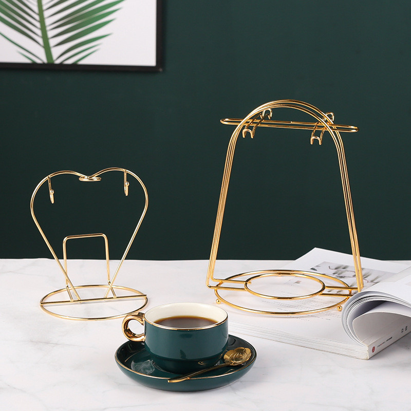 SJ-Household Minimalist Coffee Cup Plate Rack Hanging Rack Upside down ...