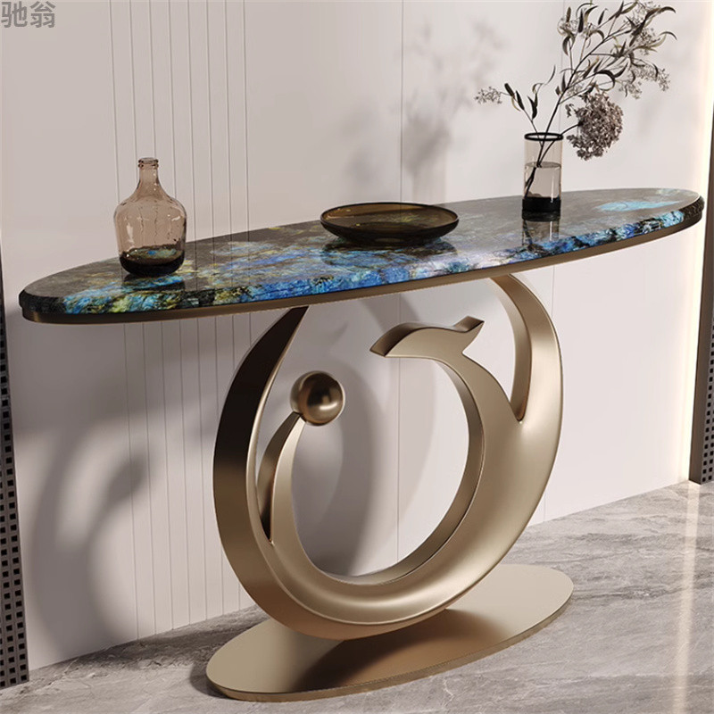 JY-8/Luxury Rock Slab Entryway Table Living Room Entrance Wall-Mounted ...
