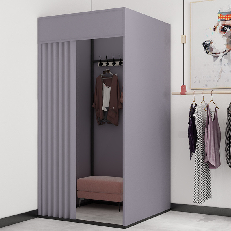 H-Y】Fitting Room Curtain Clothing Store Movable Simple Changing Room ...