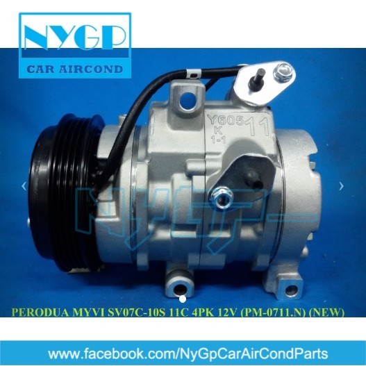 🔥 UPGRADE ALZA COMPRESSOR 🔥PERODUA MYVI SV07C-10S 11C 4PK 12V (NEW ...