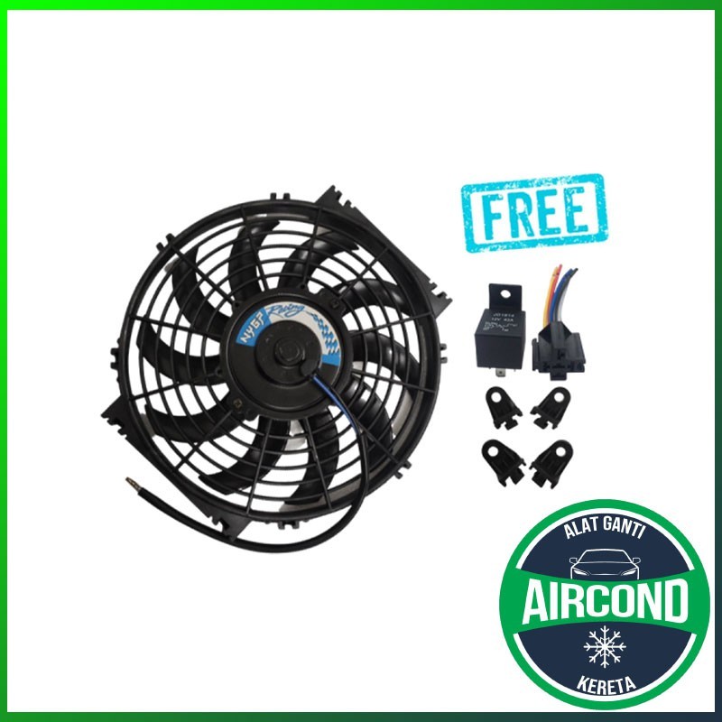 ACK 🏁 RACING🏁 Car Extra Fan 10 inch 12 inci 12V Tambahan Cooling ...