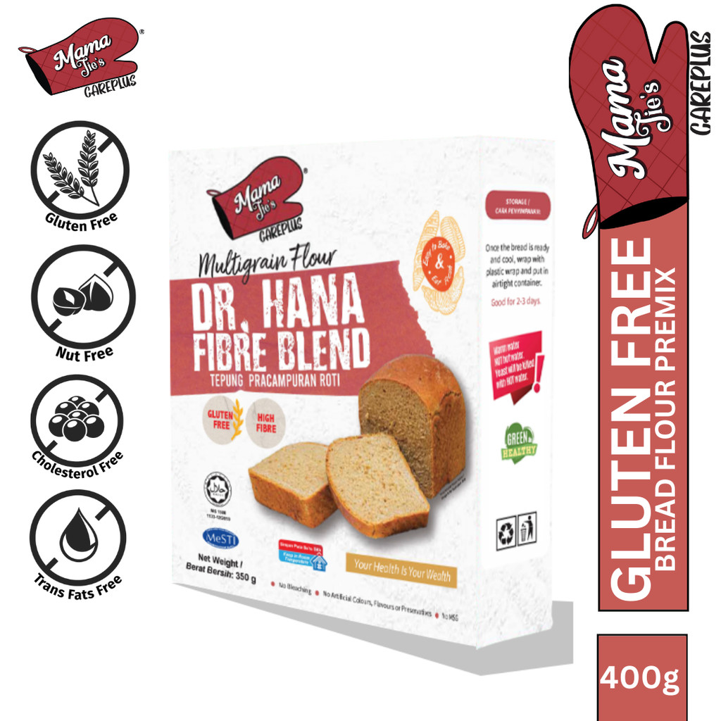 Mama Jie's - Gluten Free & High Fiber Bread Premix Flour | Tepung Roti ...