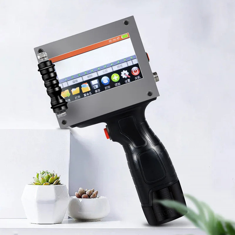 Portable Hand Jet Handheld Touch Inkjet Printer For Logo/ Expiry Date ...
