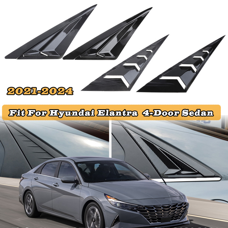 Rear Side Window Louvers Quarter Window Spoiler Fit for Hyundai Elantra