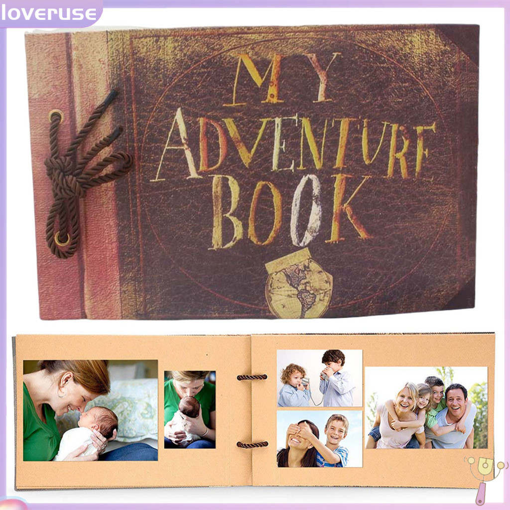 {freelive} Rope-bound Photo Book Retro Photo Album Vintage Adventure ...