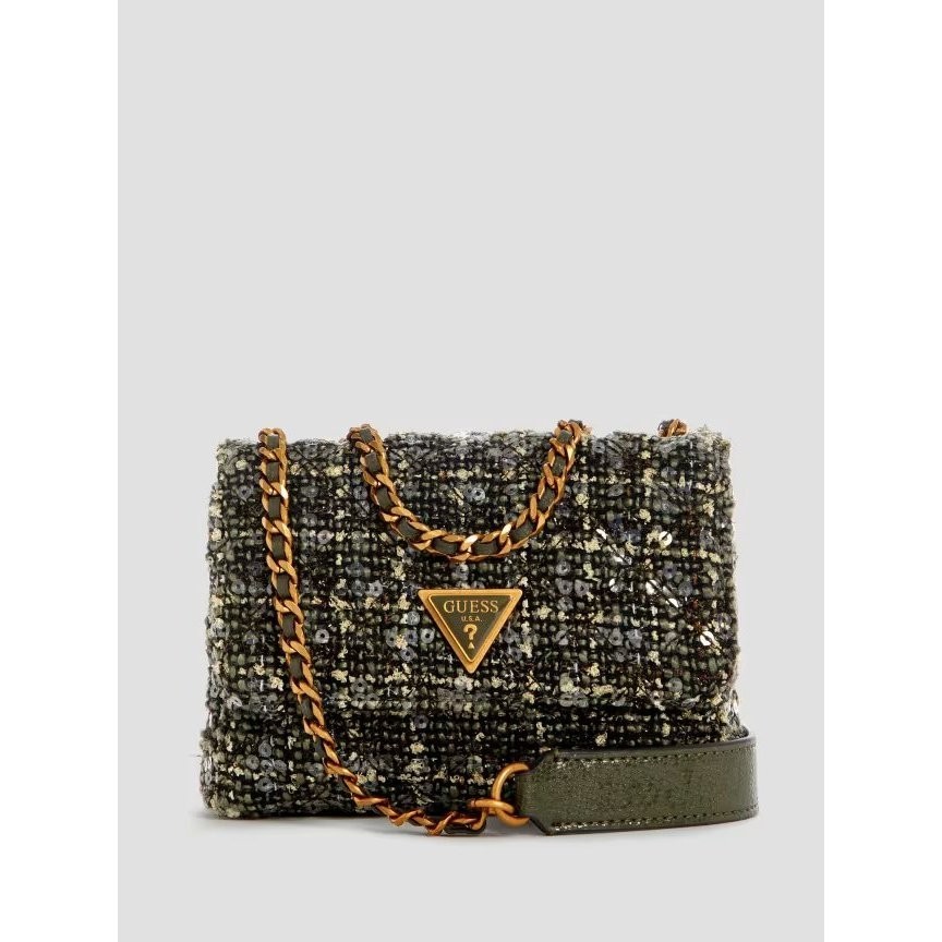 GUESS Giully 2 Compartment Convertible Flap Olive