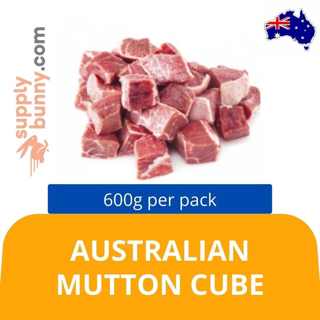 Frozen Australian Mutton Cube (Bone In) (Curry) 3cm x 3cm/cube 600g ...