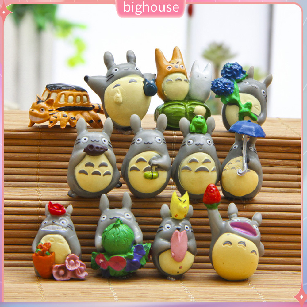 BH) 12Pcs/Set Anime Totoro Resin Models Miniature Dollhouse Bonsai Scenery  Decor | Shopee Malaysia
