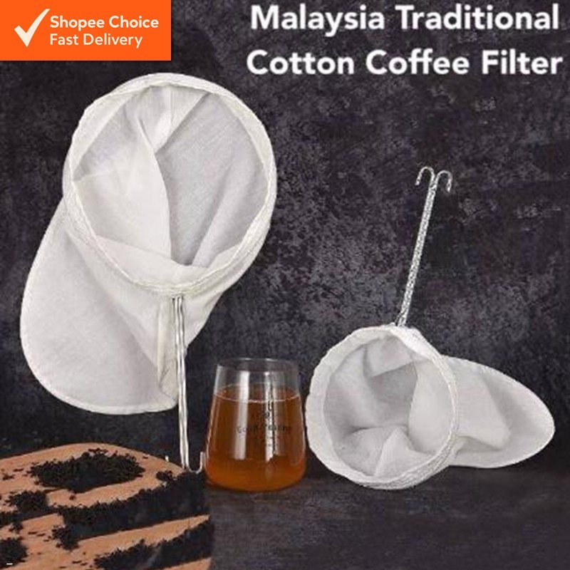 Traditional Malaysian Cotton & Nylon Coffee Tea Filter Strainer ...
