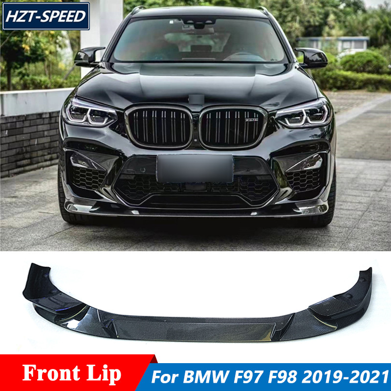 3D Style Carbon Fiber Material Front Bumper Spoiler Lip For BMW F97 X3M