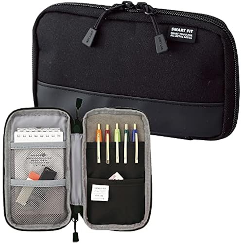 LIHIT LAB Astuccio Sottile Per Penne - 0,7x15,5x20,5 Cm, Con Scomparti, Colore Giallo Verde (mod. A7653-6) - 3