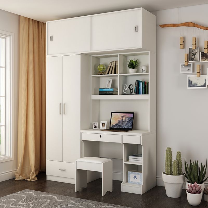 J-H/R ...2Desktop Computer Desk with Wardrobe plus Combined Bookcase ...
