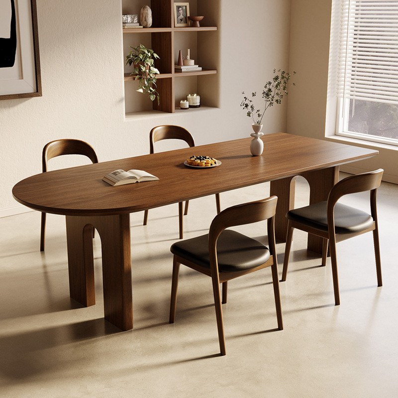 J-H/Premium Wabi-Sabi Style Solid Wood Dining Table and Chair Set ...