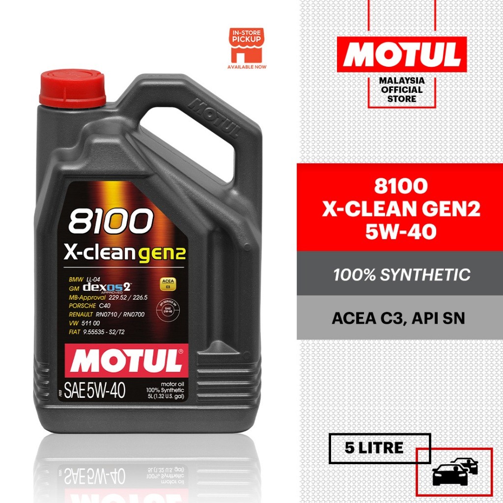 Motul OLIO 8100 X-CLEAN GEN2 5W40 A &euro; 10,01 (oggi) | Migliori Prezzi E